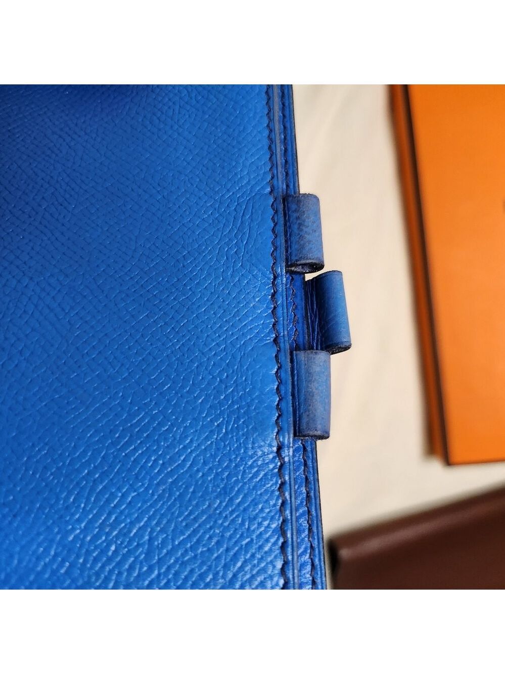HERMES Agenda(BiG) PM Day Planner Notebook Cover Leather Blue - Picture 8 of 16